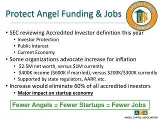 Protect Angel Funding &amp; Jobs