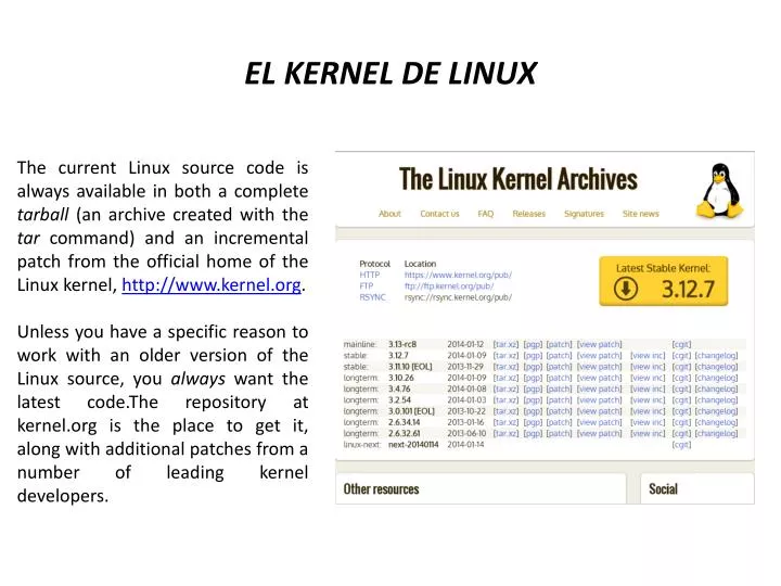 el kernel de linux