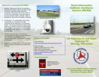 Rural Intersection Collision Avoidance System (RICAS) US Highway 53 and State Highway 73 Minong, Wisconsin