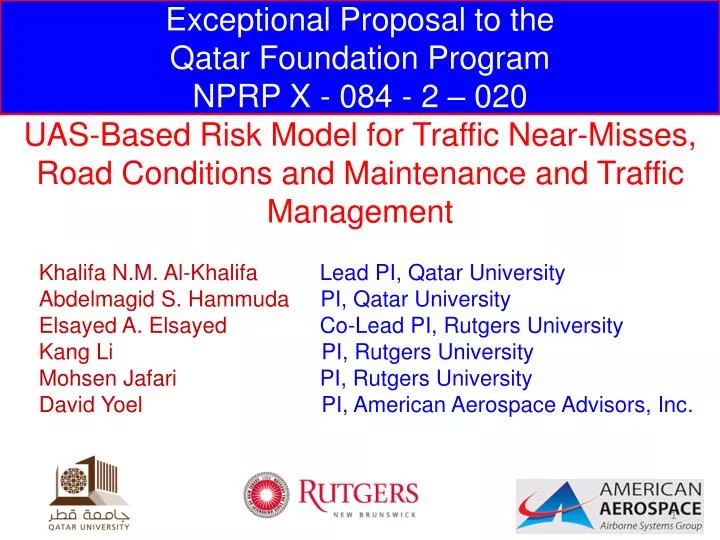 exceptional proposal to the qatar foundation program nprp x 084 2 020