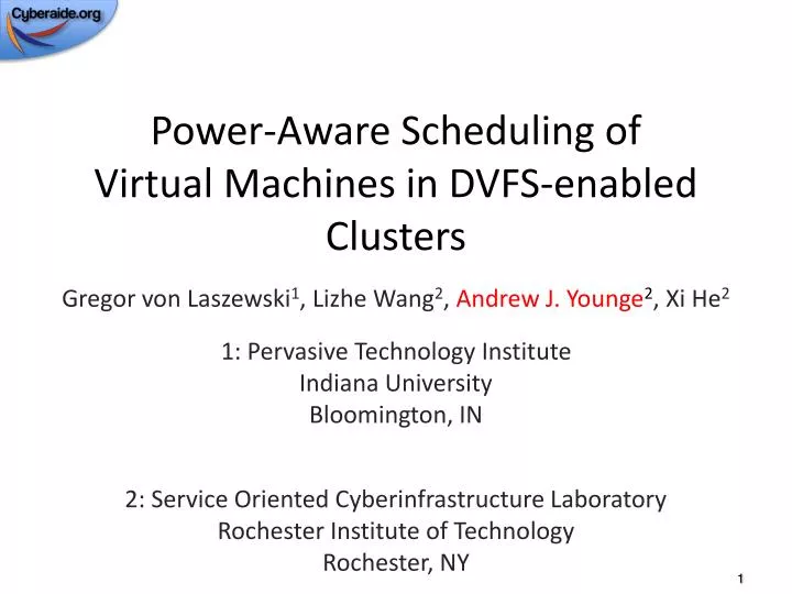 power aware scheduling of virtual machines in dvfs enabled clusters