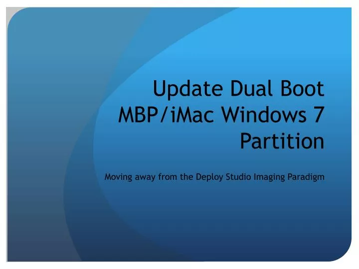 update dual boot mbp imac windows 7 partition
