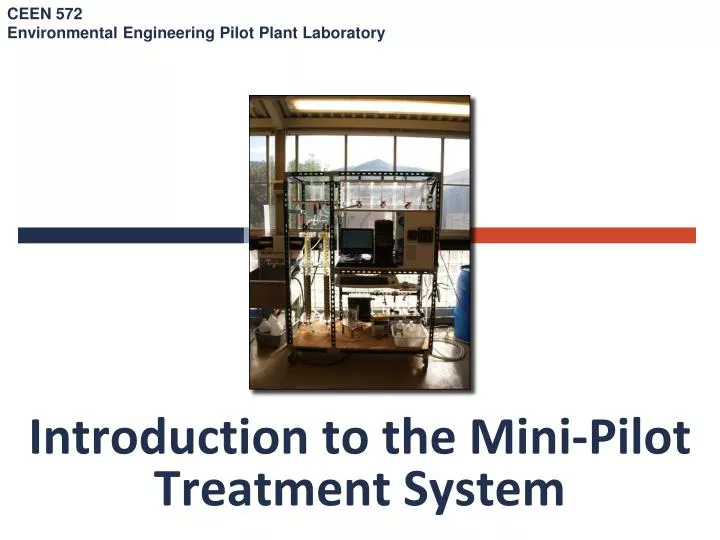 introduction to the mini pilot treatment system