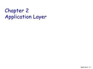 Chapter 2 Application Layer