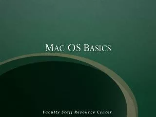 Mac OS Basics