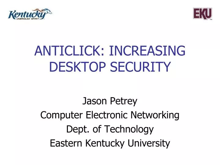 anticlick increasing desktop security