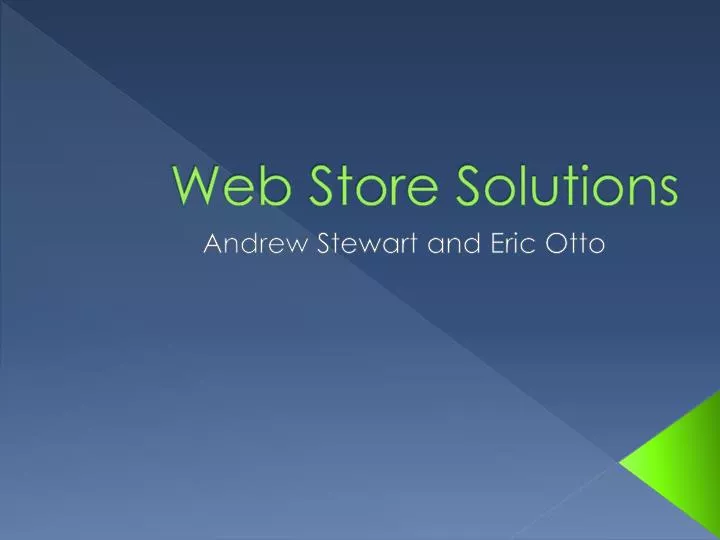 web store solutions
