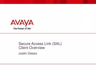 Secure Access Link (SAL) Client Overview