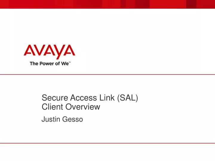 secure access link sal client overview