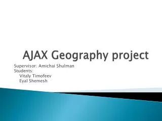 AJAX Geography project