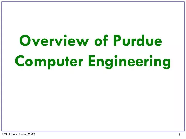 overview of purdue computer engineering