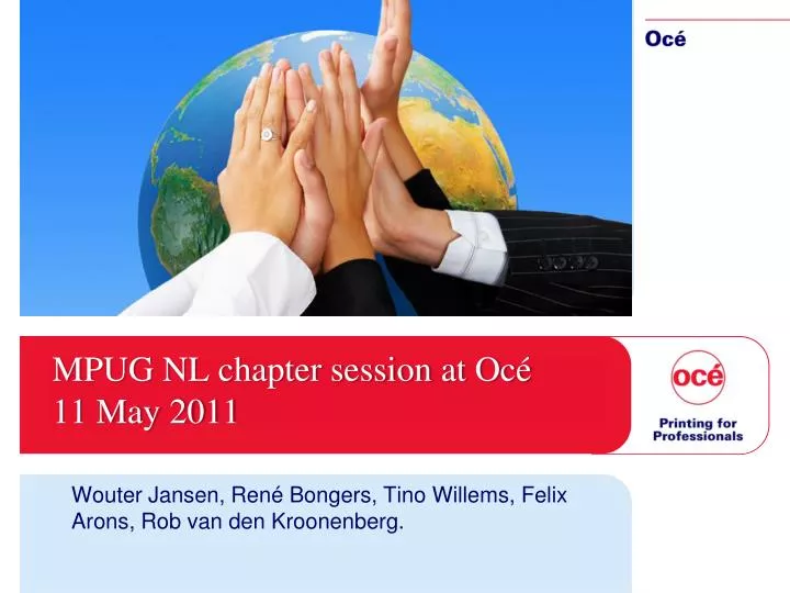 mpug nl chapter session at oc 11 may 2011