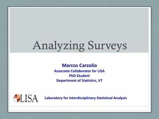 Analyzing Surveys