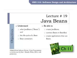 Lecture # 19 Java Beans