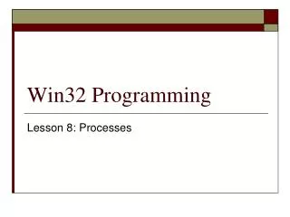 Win32 Programming