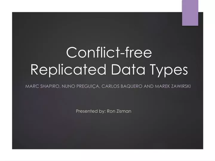 conflict free replicated data types