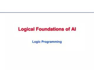 Logical Foundations of AI