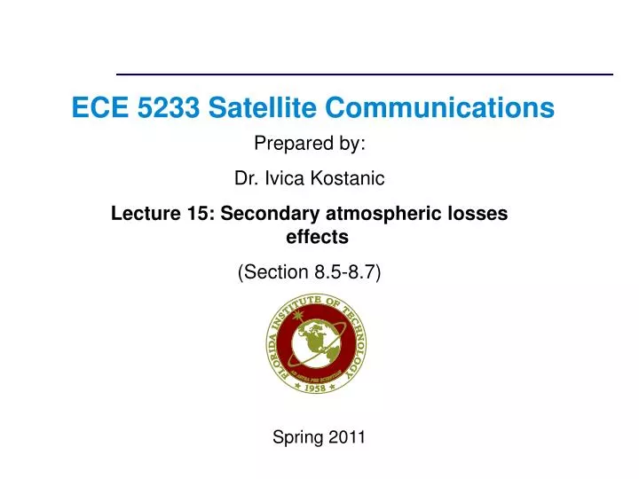 ece 5233 satellite communications