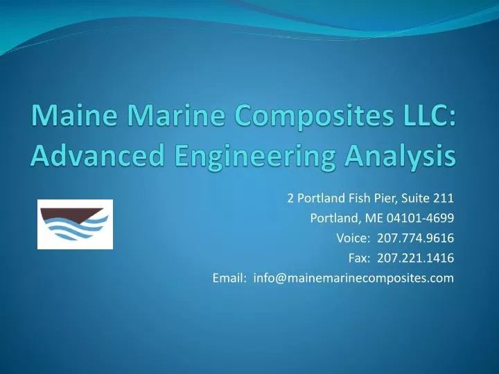 maine marine composites llc advanced engineering analysis