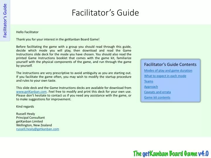 facilitator s guide