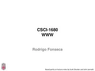 CSCI-1680 WWW