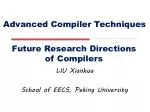 Advanced Compiler Techniques