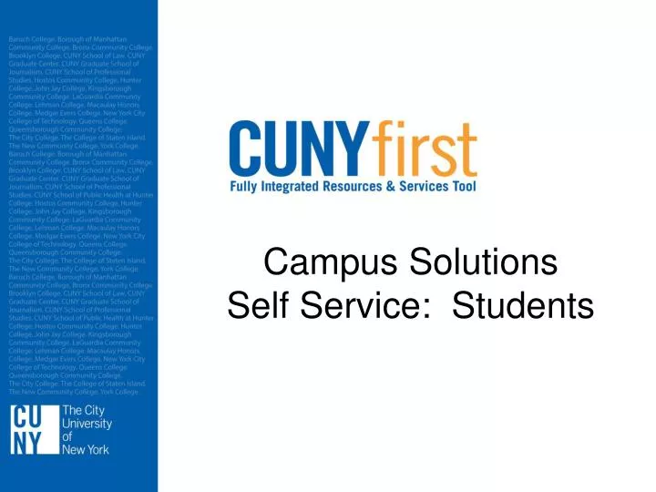 campus solutions self service students