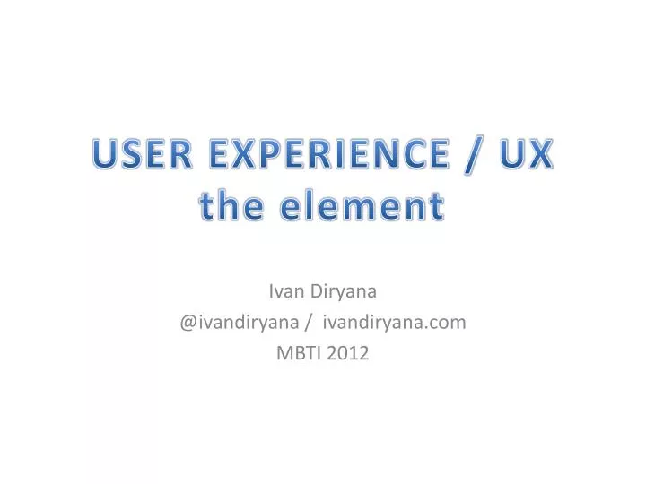 user experience ux the element