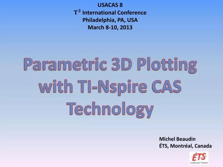 parametric 3d plotting with ti nspire cas technology