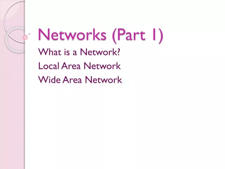 networks part 1