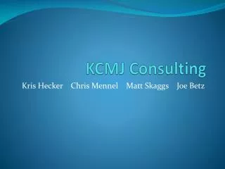 KCMJ Consulting
