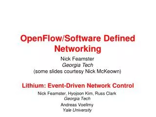 Lithium: Event-Driven Network Control