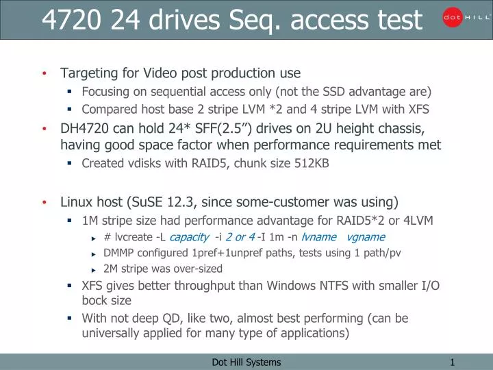 4720 24 drives seq access test