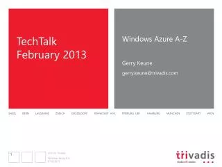 TechTalk February 2013