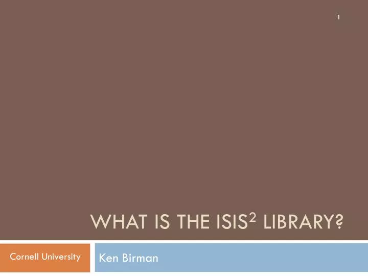 what is the isis 2 library