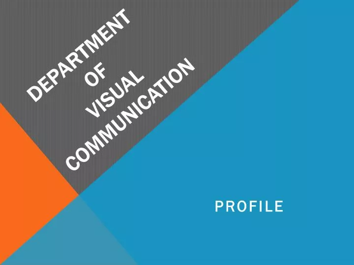 department of visual communication
