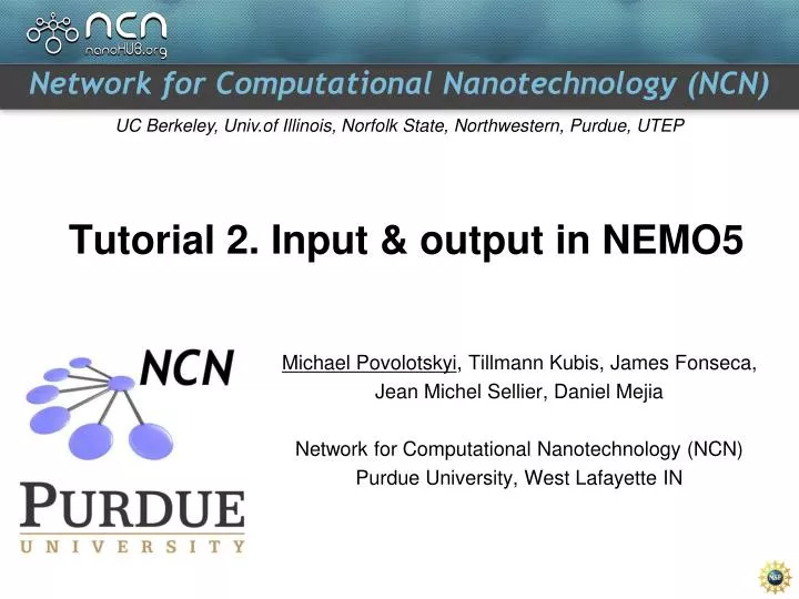 tutorial 2 input output in nemo5