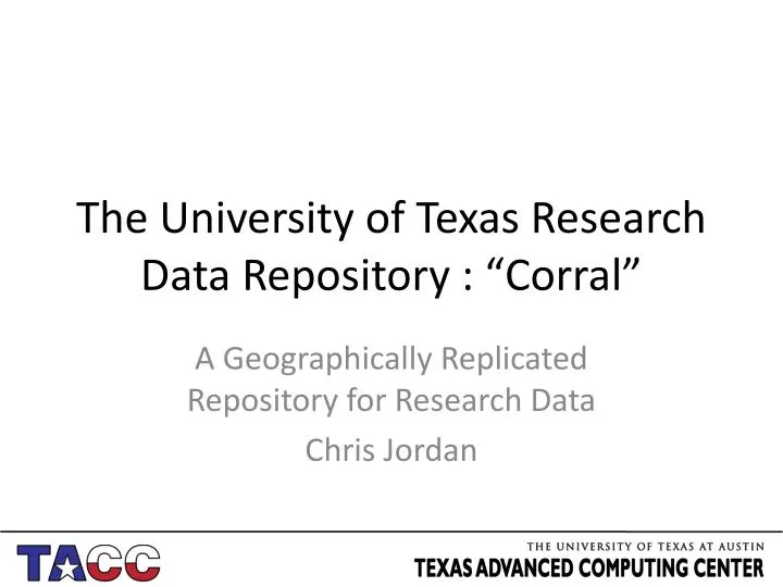the university of texas research data repository corral