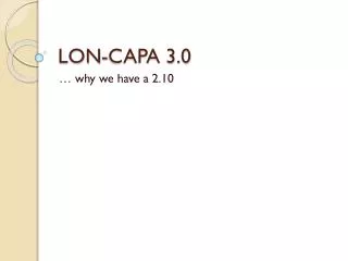 LON-CAPA 3.0