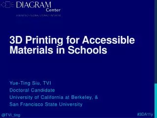 3D Printing for Accessible Materials in Schools