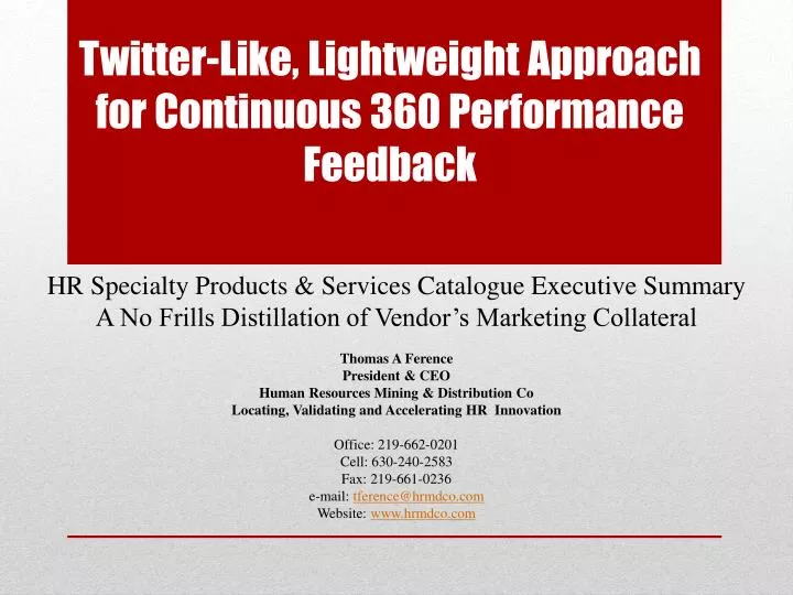 twitter like lightweight approach for continuous 360 performance feedback
