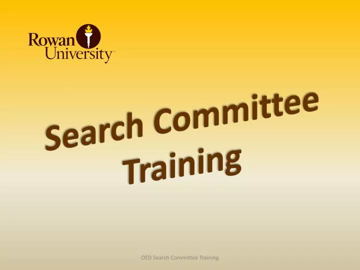 search committee training