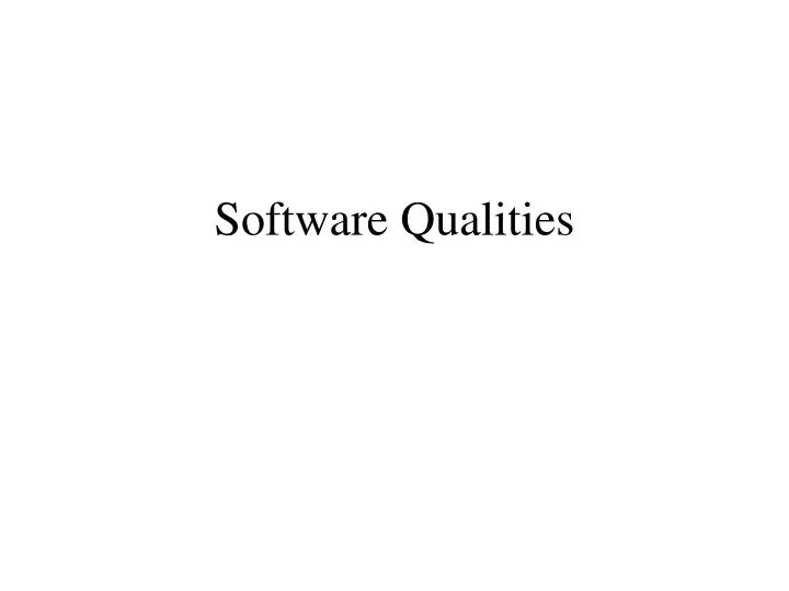 software qualities