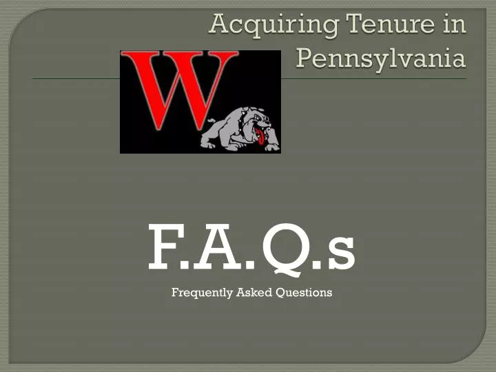 acquiring tenure in pennsylvania