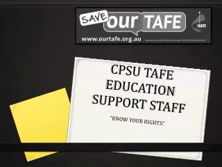 CPSU TAFE EDUCATION SUPPORT STAFF