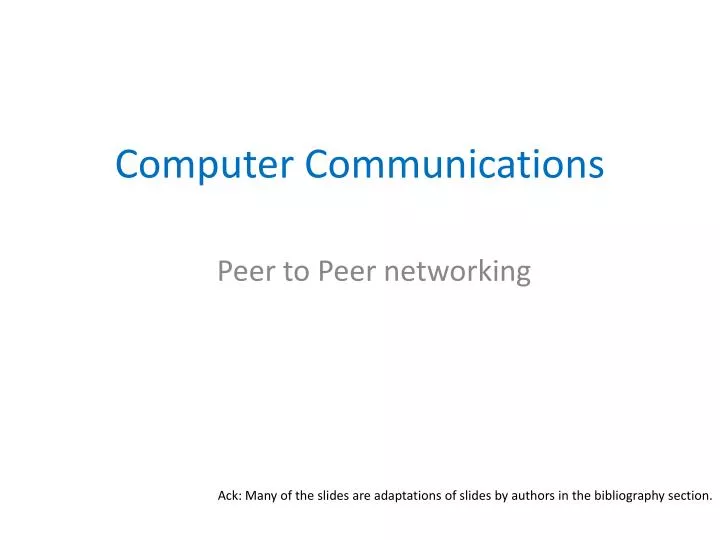 computer communications