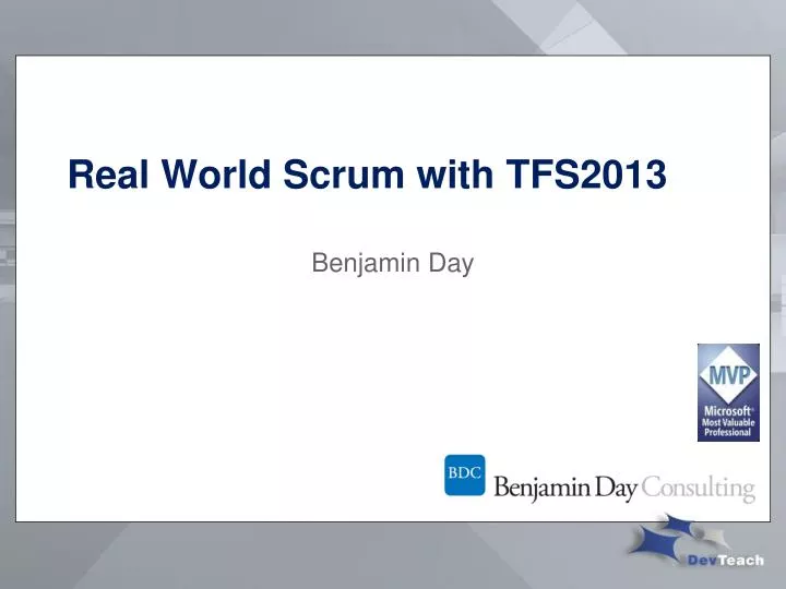 real world scrum with tfs2013