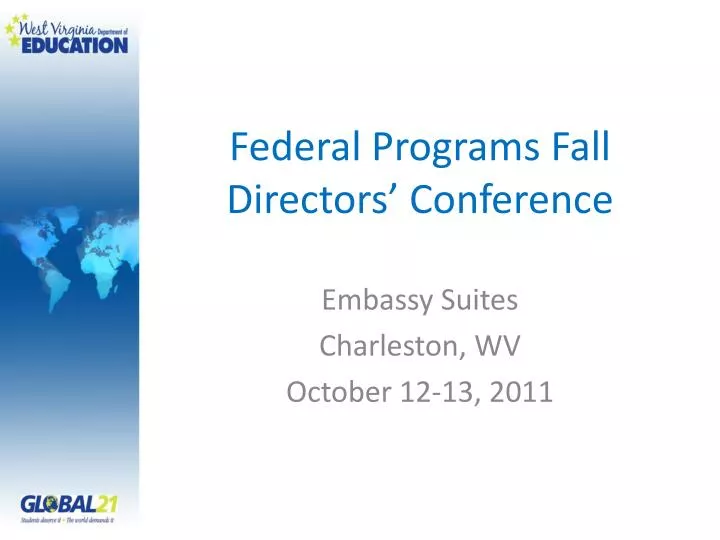 federal programs fall directors conference