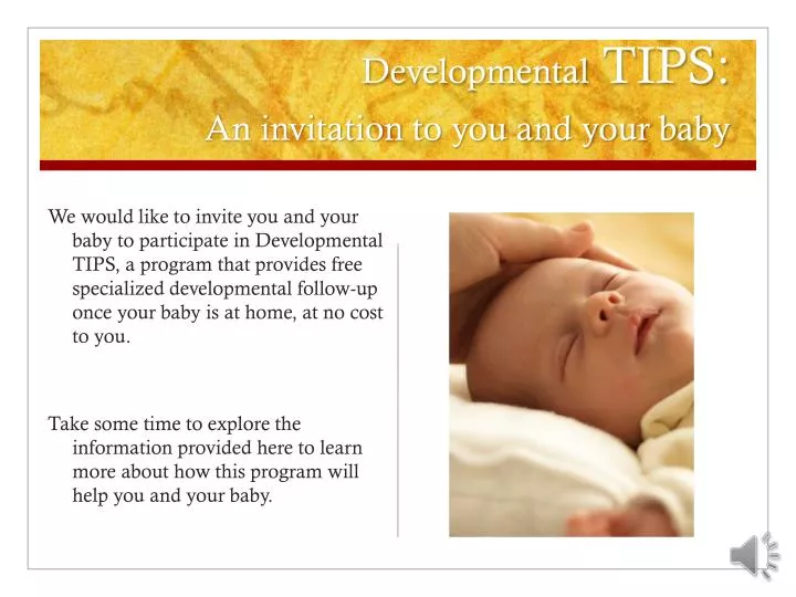 developmental tips an invitation to you and your baby