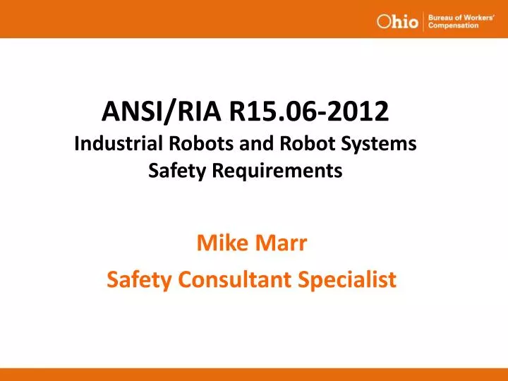 ansi ria r15 06 2012 industrial robots and robot systems safety requirements